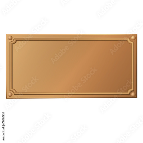 Metallschild, bronze