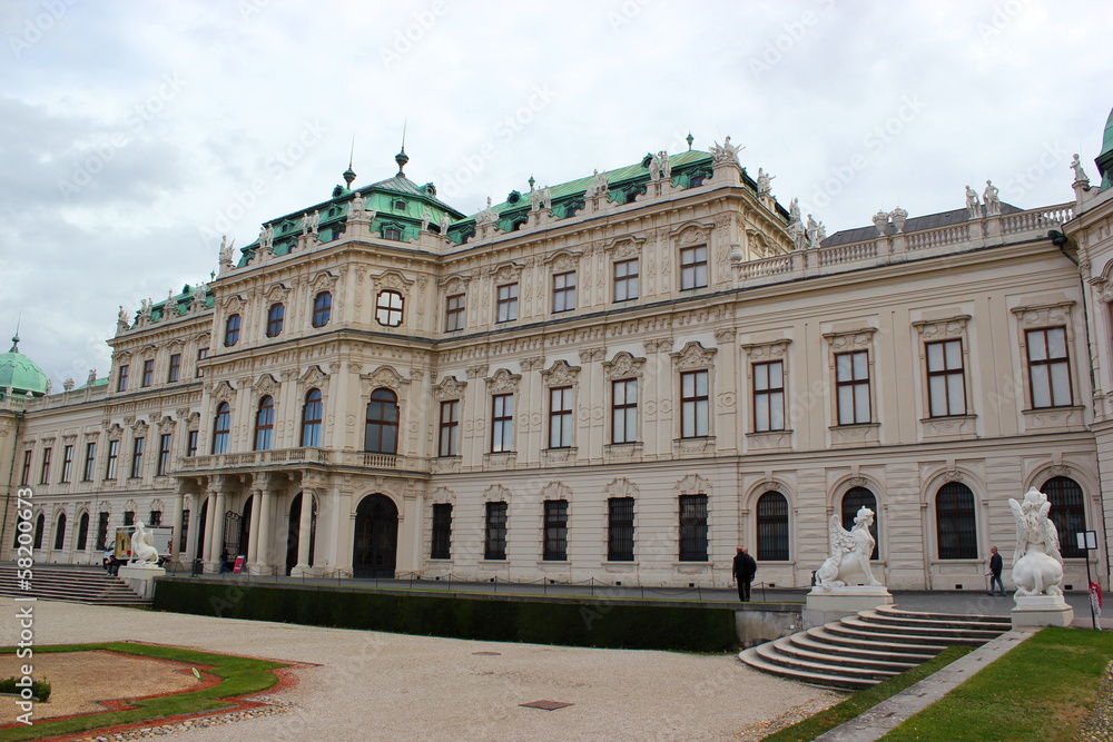Außenansicht von Schloss Belvedere in Wien