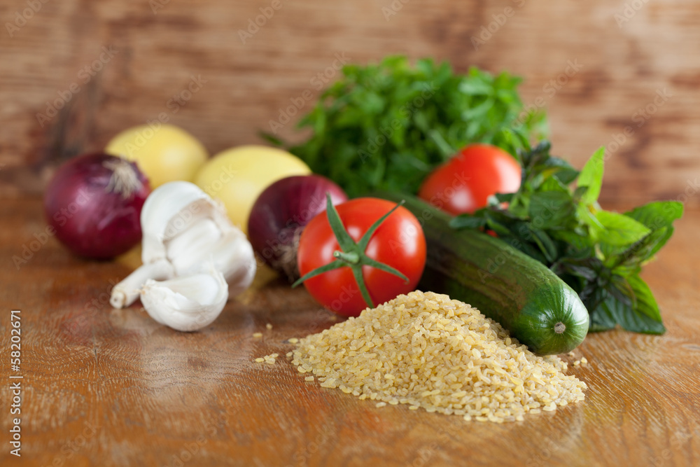 Tabbouleh ingredients Tabbouleh ingredients