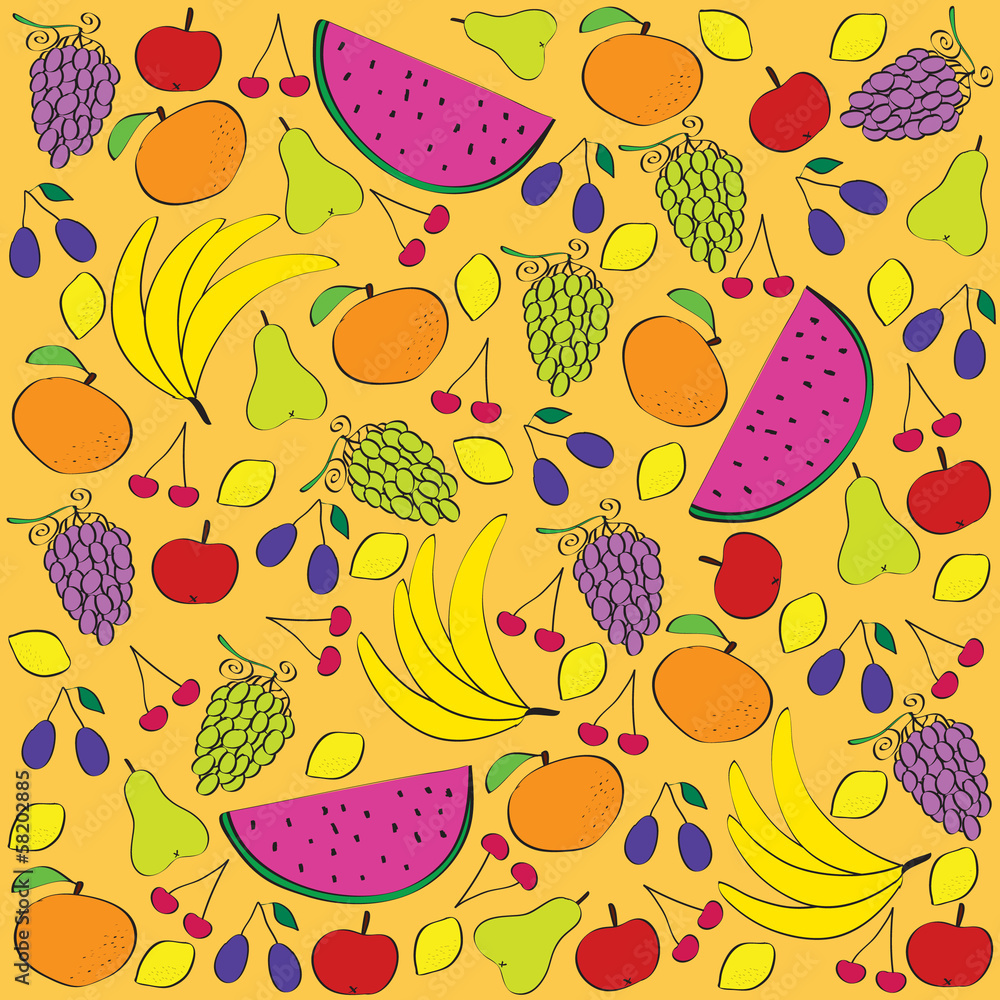 cartoon illustration of fruits cartoon illustration of fruits