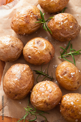 baked potatoes and rosemary