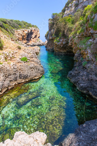 sAlgar beach Cala Rafalet in Menorca at Balearic Islands