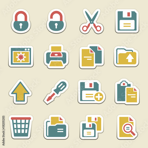 Document color icons.