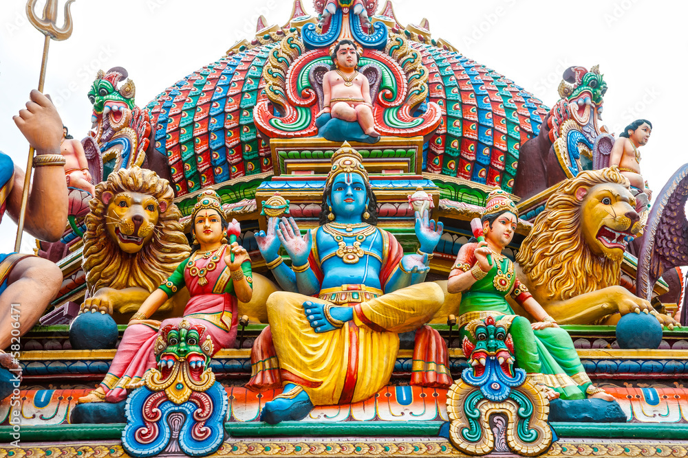 Naklejka premium Świątynia hinduska w Singapurze