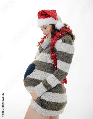 Pregnant Christmas photo