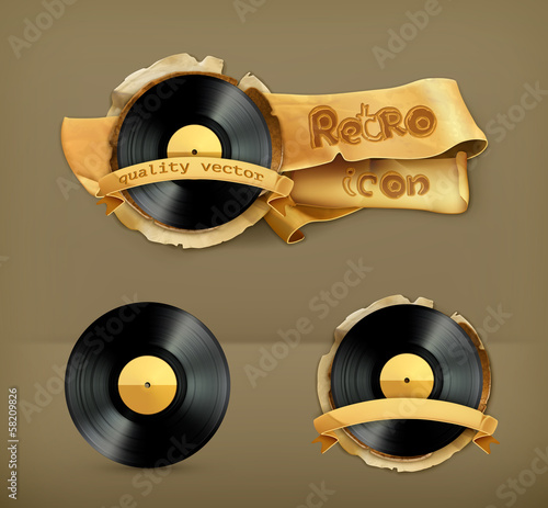 Vinyl record, icon