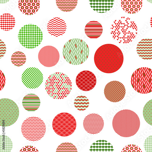 Red green white patterned c...