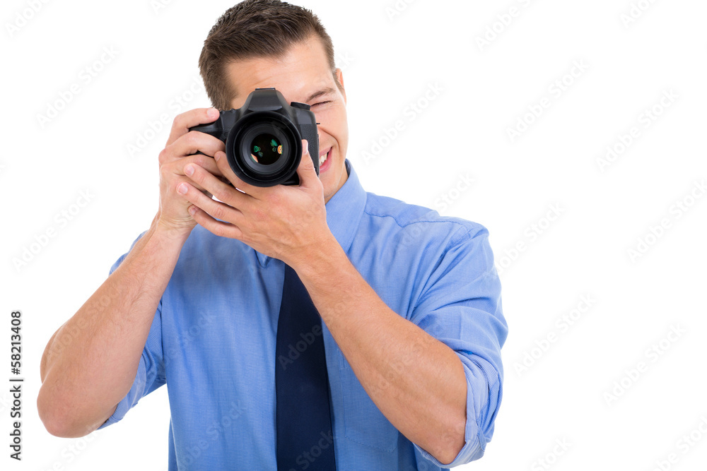 photographer on white background photographer on white background