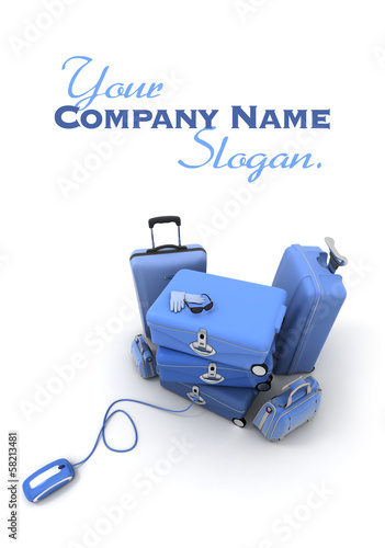 Electronic check-in in blue