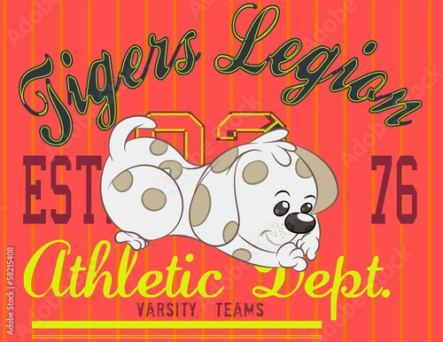 Athletic department Vector artwork for children wear in custom