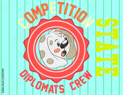 Athletic department Vector artwork for children wear in custom