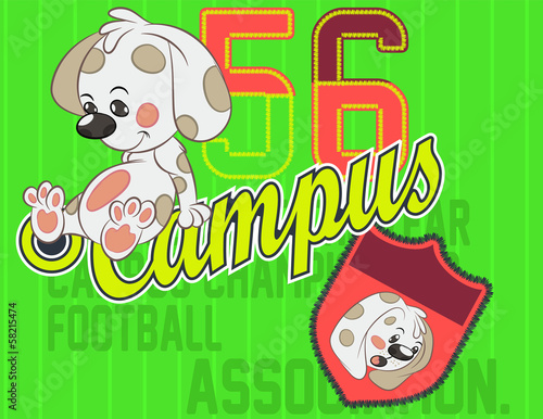 Athletic department Vector artwork for children wear in custom