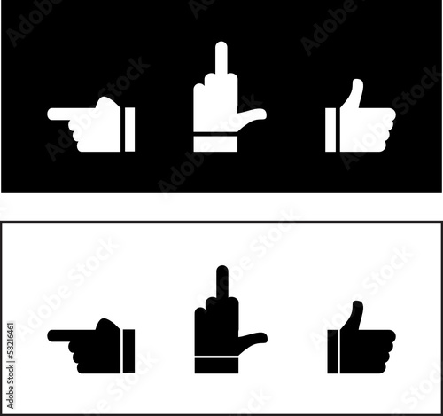 three ways to show fingers