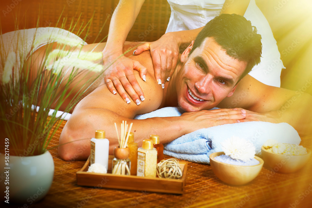 Man having massage. Man having massage.