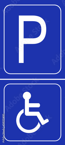 parking sign for disable people