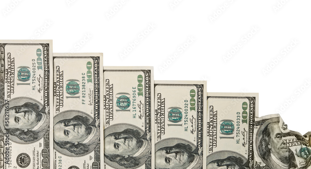 Dollars isolated on white background