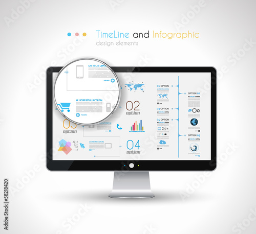 Timeline design in a modern HD screen computer: