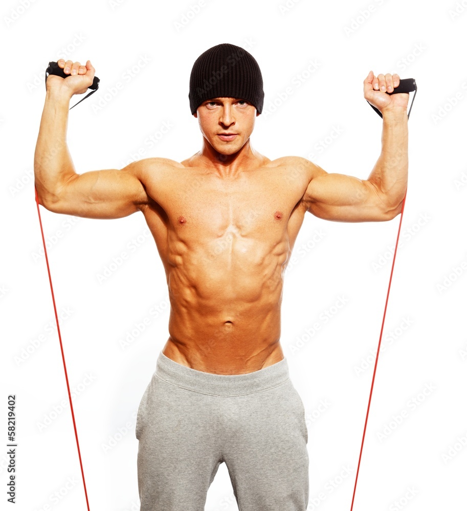 Handsome man with muscular body Handsome man with muscular body