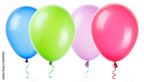 flying balloons isolated