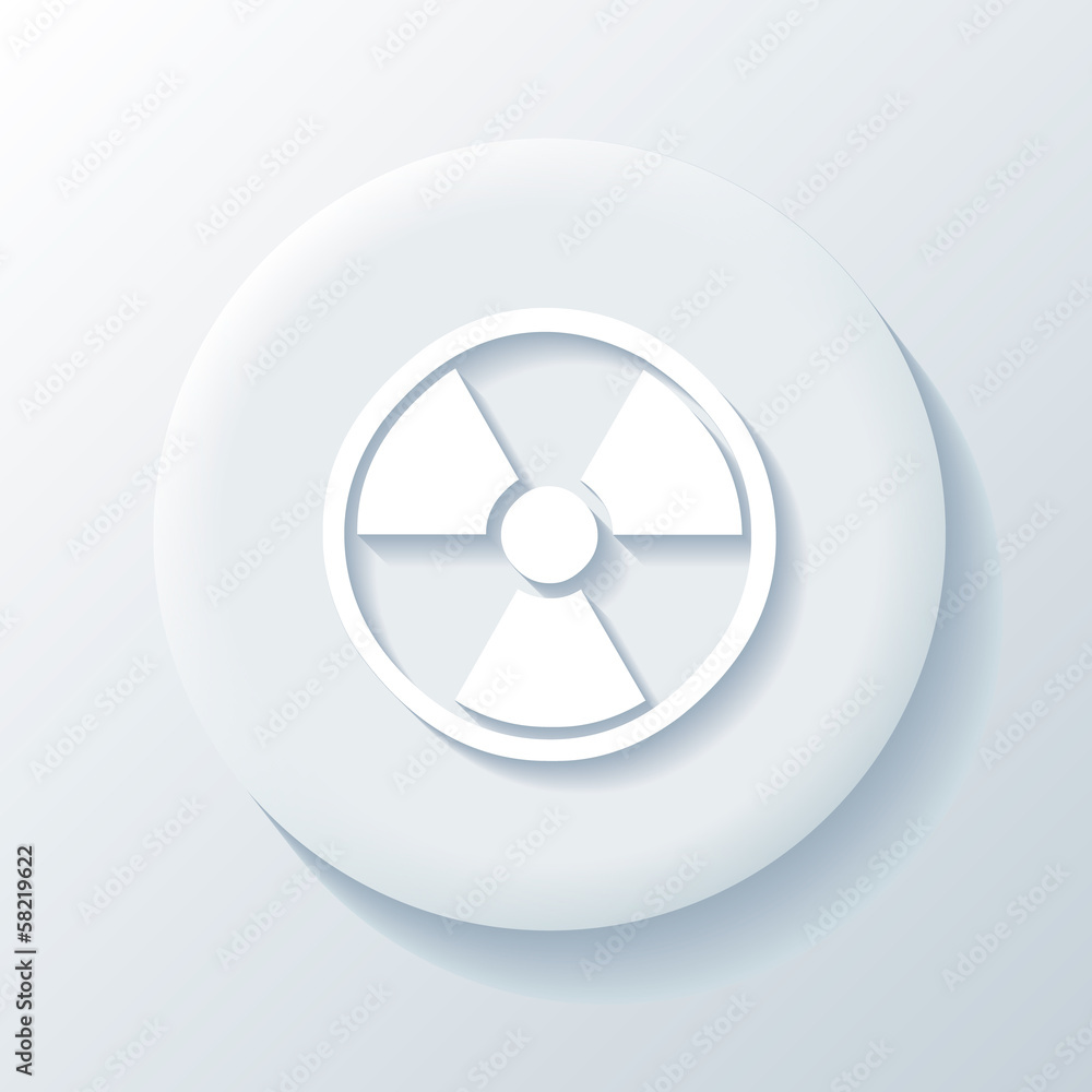 Nuclear 3D Paper Icon Nuclear 3D Paper Icon