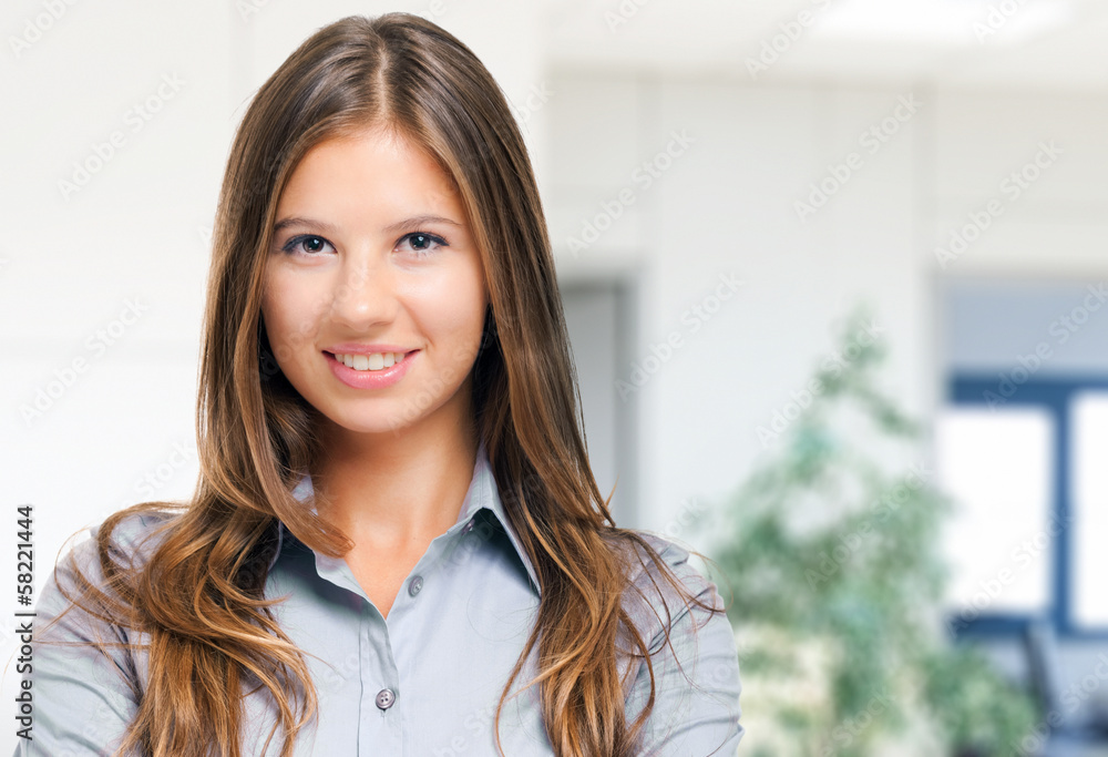 Smiling businesswoman in her office Smiling businesswoman in her office
