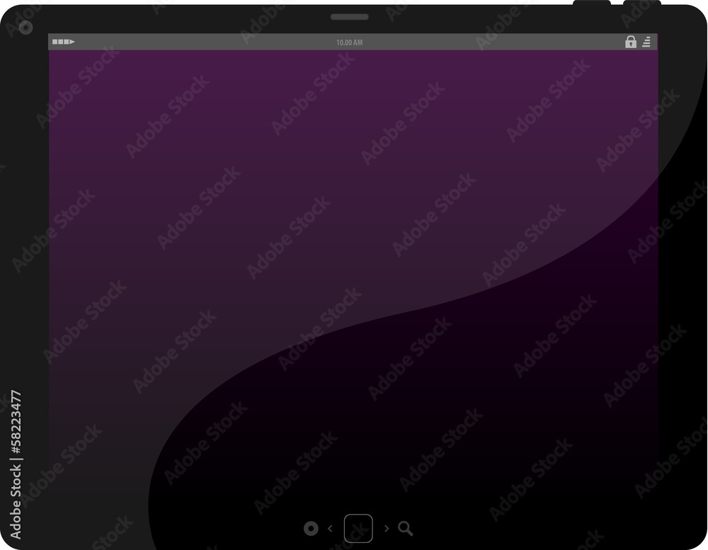 Fototapeta premium realistic tablet pc with dark screen. Isolated on white