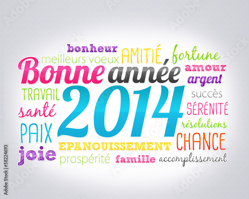 nuage de mots : bonne année 2014