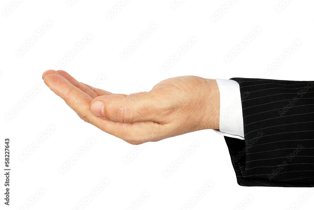 Human palm, isolated on white background. Human palm, isolated on white background.
