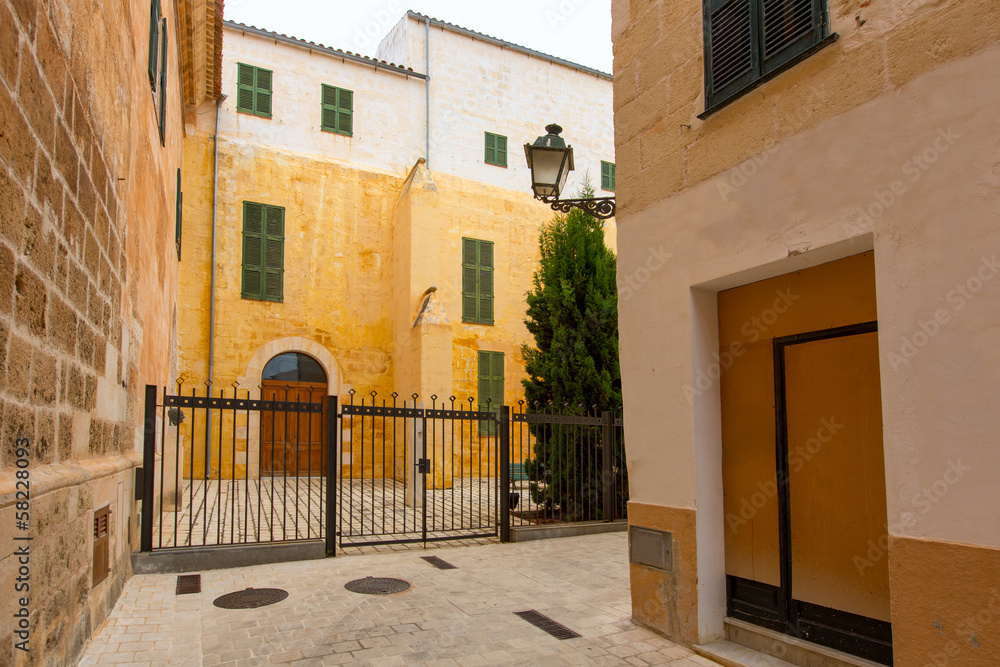 Menorca Ciutadella historical downtown at Balearics