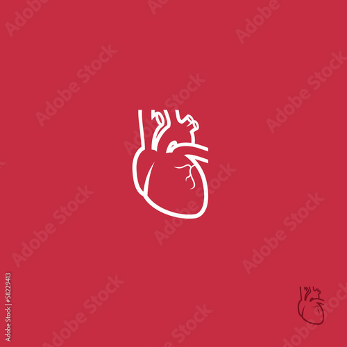 Human heart symbol
