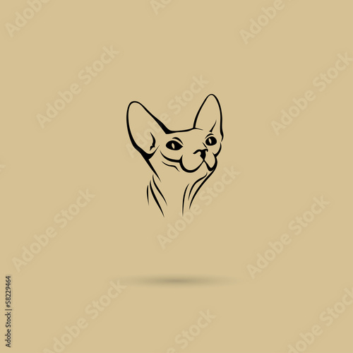 Sphynx cat label