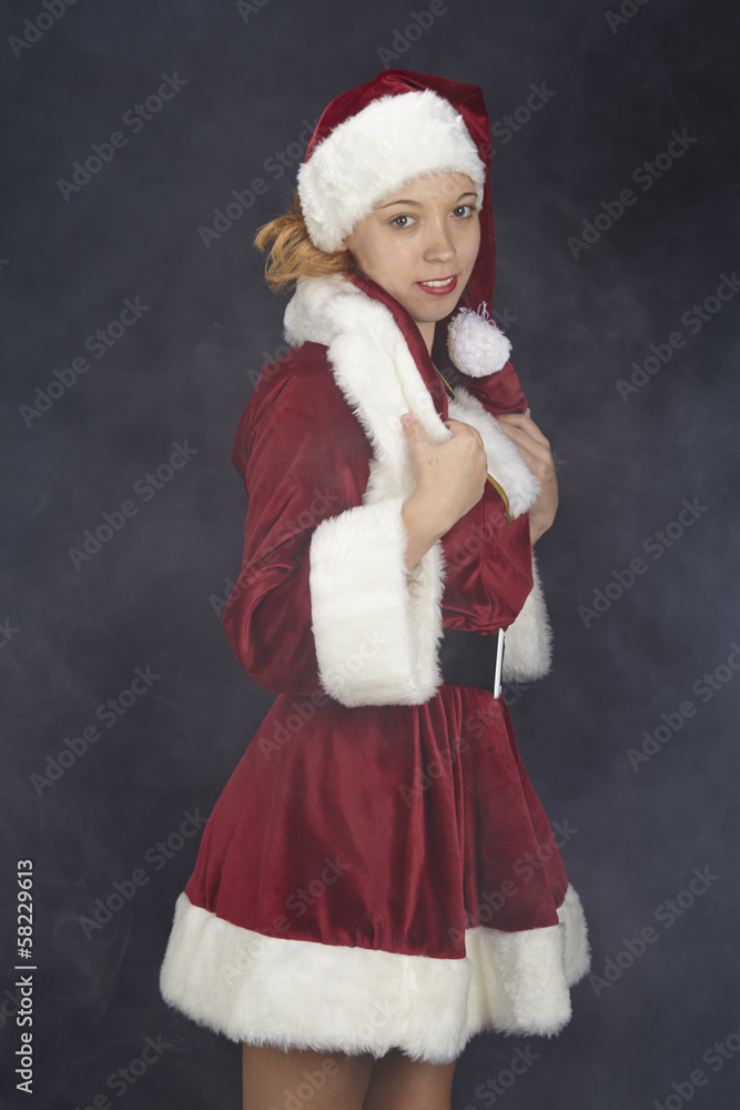 Weihnachtsfrau mit Nebel Weihnachtsfrau mit Nebel
