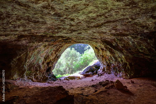 Menorca Cova Polida cave in es Mitjorn at Balearic islands photo
