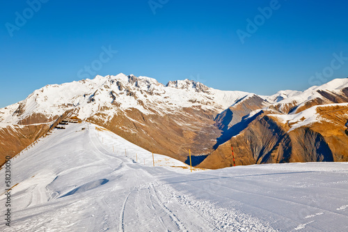 Ski resort in French Alps