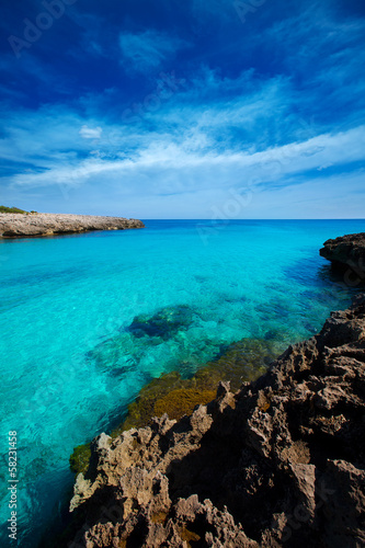 Fototapeta Naklejka Na Ścianę i Meble -  Menorca Cala des Talaier beach in Ciutadella at Balearic