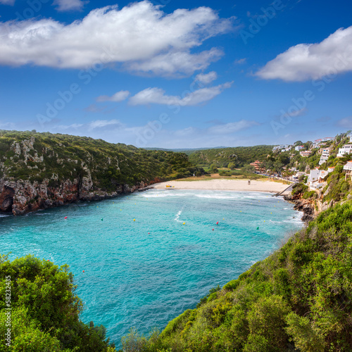 Cala en Porter beautiful beach in menorca at Balearics © lunamarina