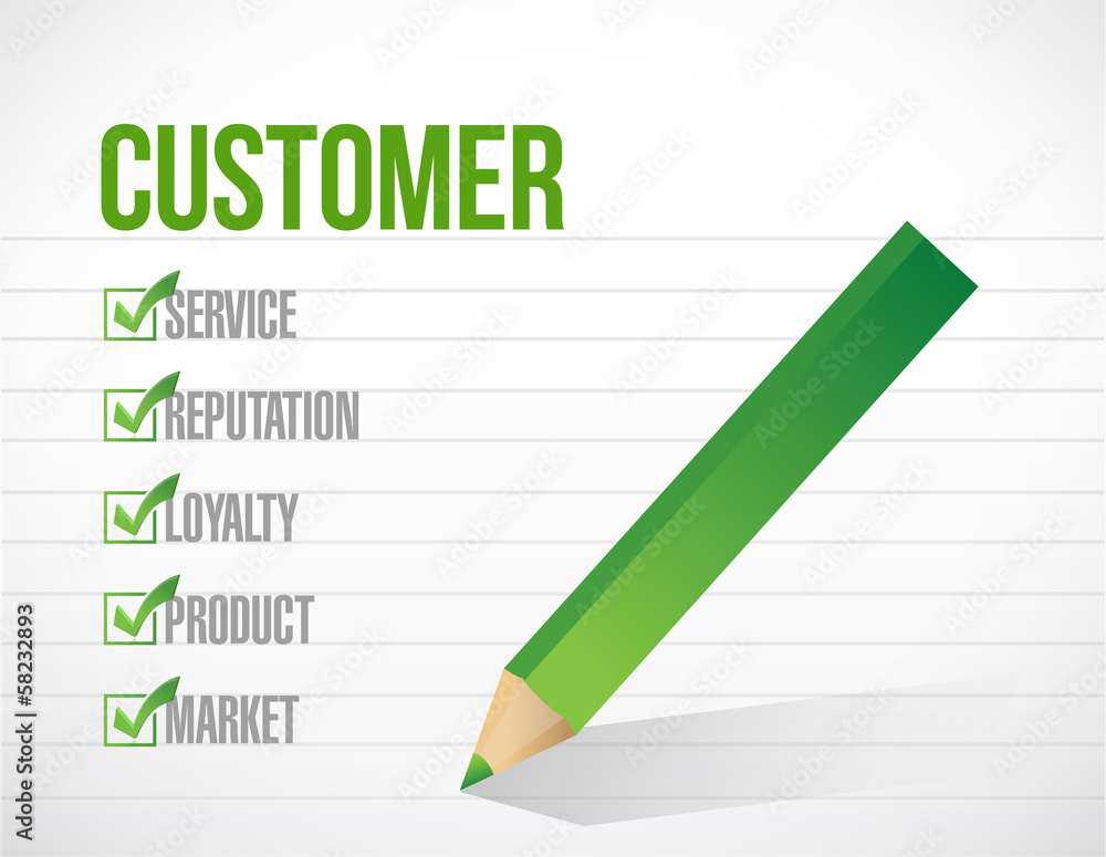 Fototapeta premium customer check mark list illustration design