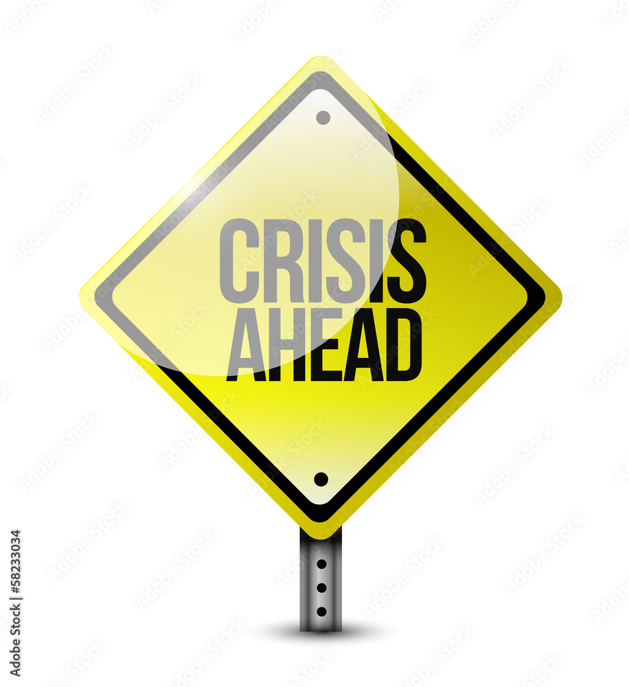 crisis ahead road sign illustration design crisis ahead road sign illustration design