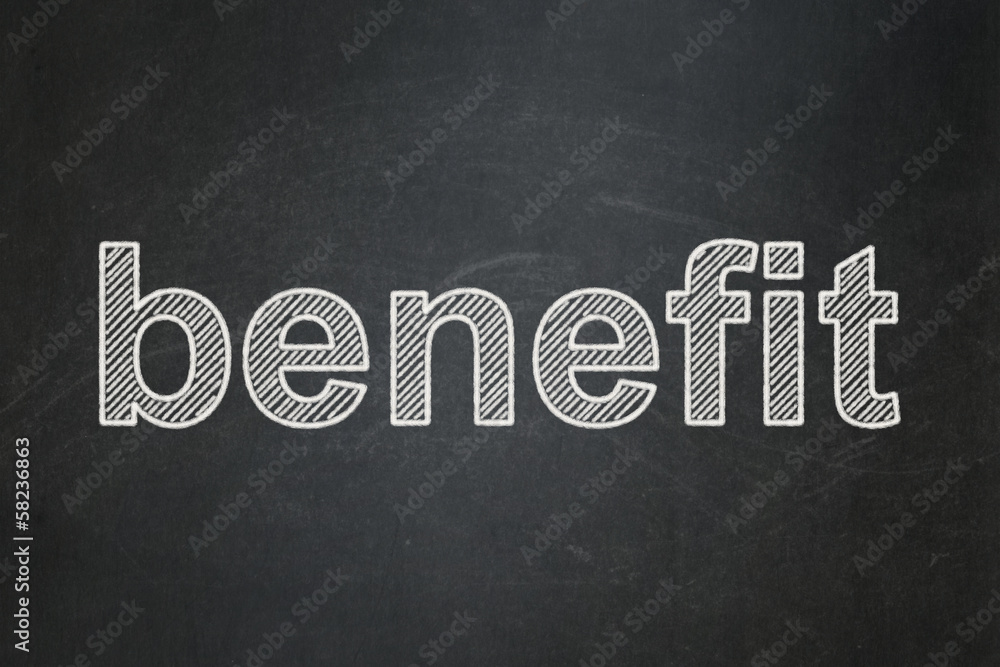 Obraz premium Finance concept: Benefit on chalkboard background