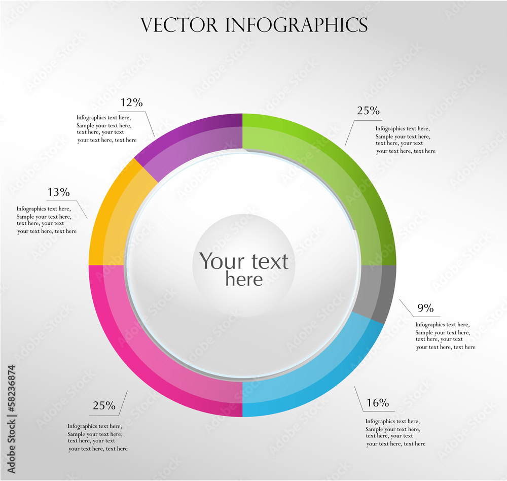 Business Infographics circle origami style Vector illustration. Business Infographics circle origami style Vector illustration.