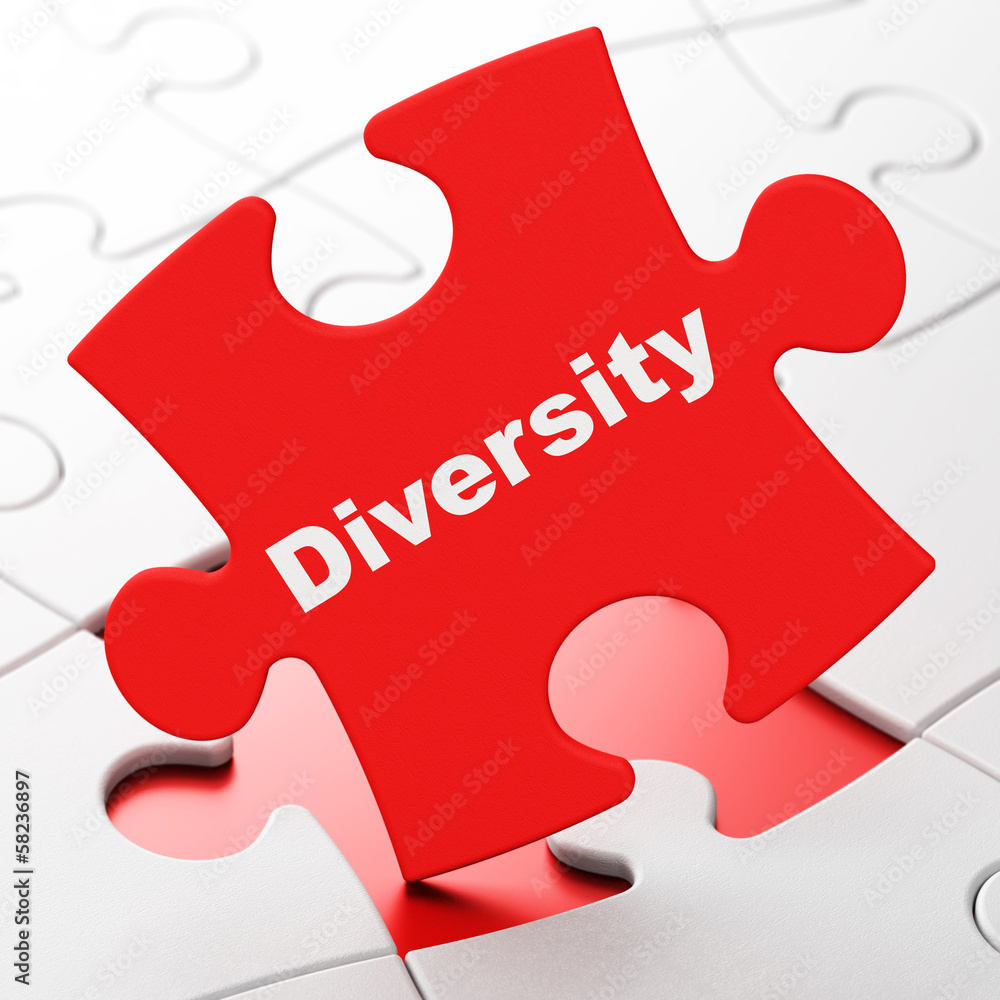 Finance concept: Diversity on puzzle background Finance concept: Diversity on puzzle background