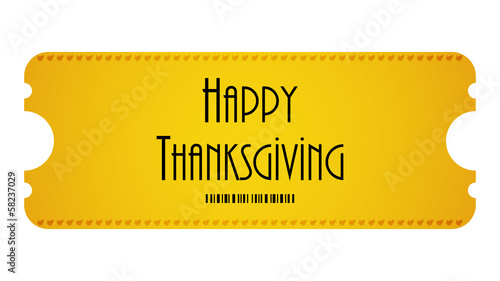 Happy Thanksgiving ticket