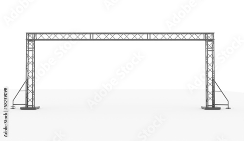 Stage construction rendered isolated photo