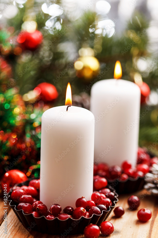 Christmas decorations with a candles Christmas decorations with a candles