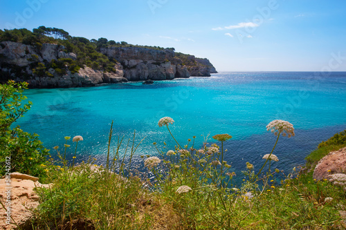 Fototapeta Naklejka Na Ścianę i Meble -  Cala Macarella Menorca turquoise Balearic Mediterranean