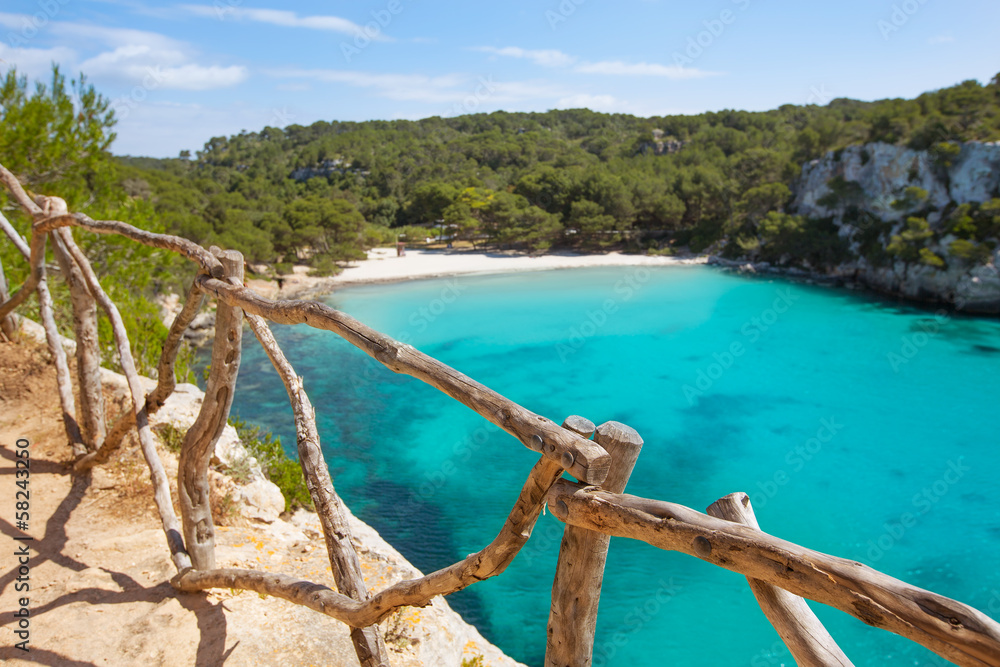 Obraz premium Cala Macarella Menorca turquoise Balearic Mediterranean