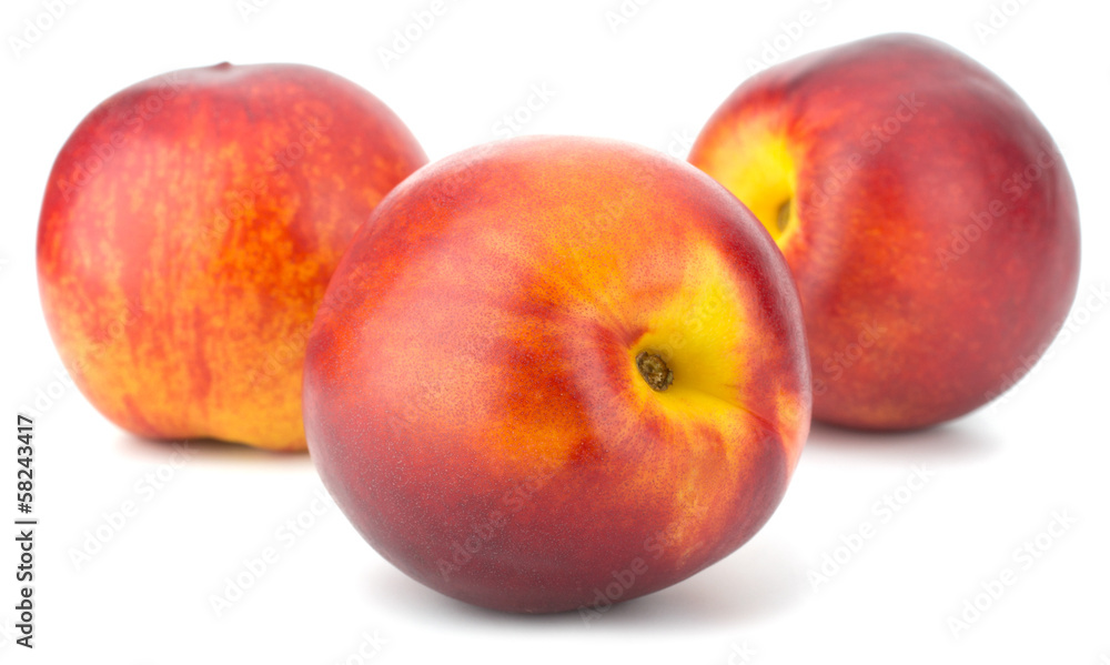Nectarine fruit isolated on white background Nectarine fruit isolated on white background