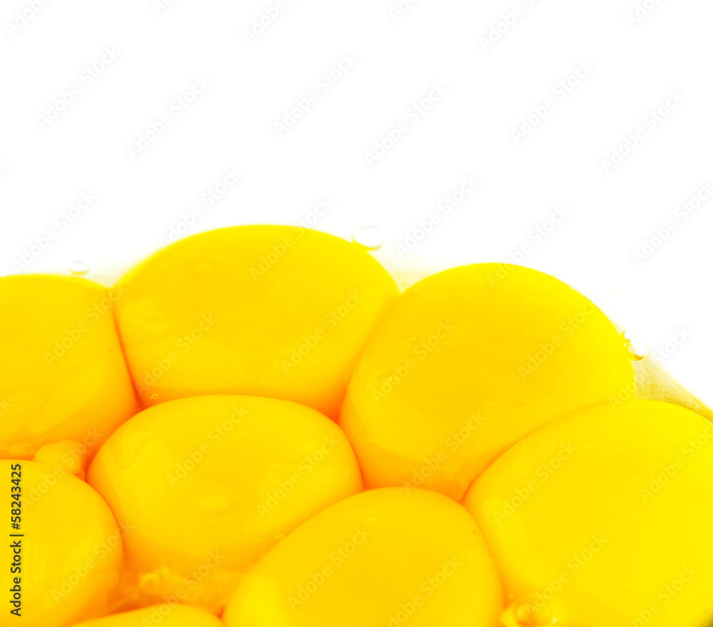 A group of egg yolks without egg whites A group of egg yolks without egg whites
