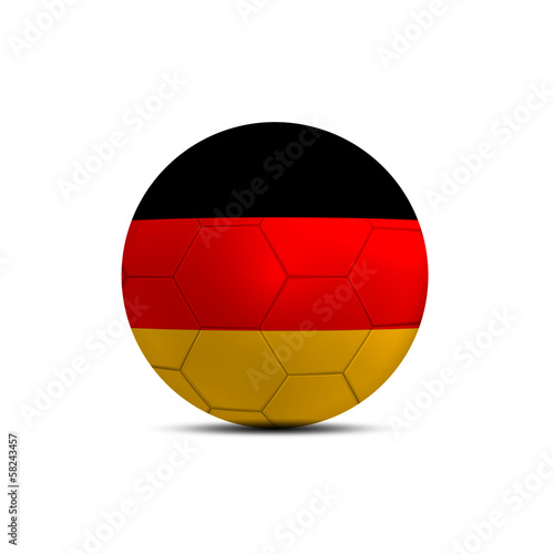 Germany flag ball isolated on white background