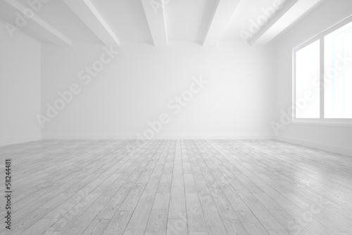 Bright white room photo